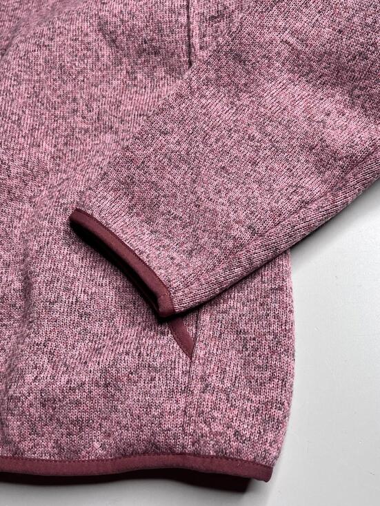 L.L.Bean Sweatshirt Womens PL Pink Fleece Snap Mock Neck Pockets Raglan - Picture 2 of 6